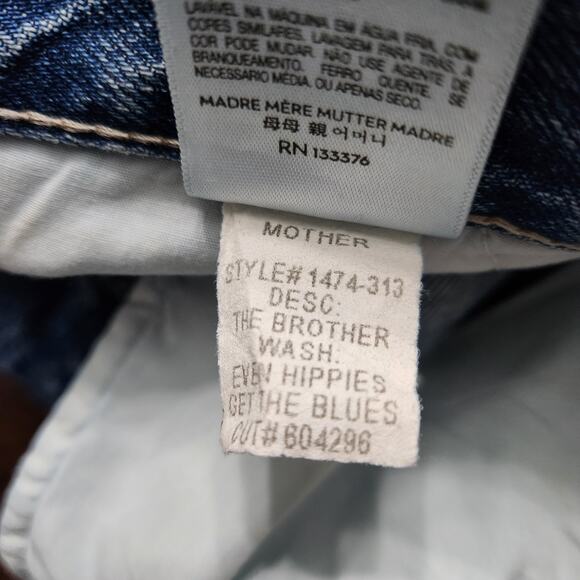 Mother The Brother Even Hippies Get The Blues Jeans Size 24 - Picture 7 of 8